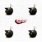 Service Caster 2'' Antique Metal Hood Twin Caster Locking Nylon Wheel 1/4 Thread Stem, 4PK SCC-TS02S50D-NYS-WA-B-142058-4 - alternate 4